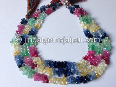 Multi Precious Stones Drops Beads